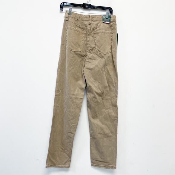 Wild Fable Women's Distressed High Rise Straight Leg Jeans Tan Size 4 - Picture 2 of 4